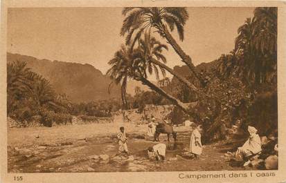 CPA SCENES ET TYPES / LEHNERT & LANDROCK / TRES BON ETAT "Campement dans l'Oasis, N°155"