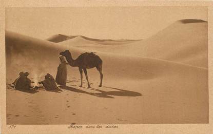 CPA SCENES ET TYPES / LEHNERT & LANDROCK / TRES BON ETAT "Repos dans les dunes, N°171"