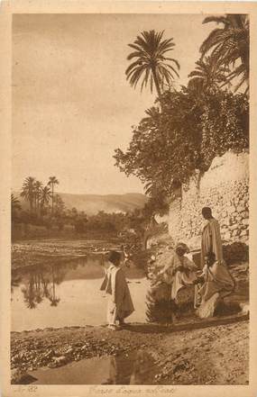 CPA SCENES ET TYPES / LEHNERT & LANDROCK / TRES BON ETAT " Corso d'aqua nell'oasis, N° 182"