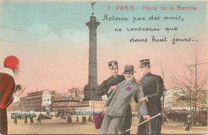 CPA FRANCE 75 "Paris" / Série "N°7, Place de la Bastille"