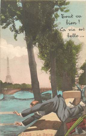 CPA FRANCE 75 "Paris" / Série "N°8, La Seine"