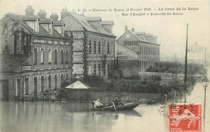 CPA FRANCE 76 "Sotteville les Rouen, rue d'Eauplet" INONDATION