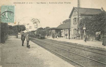 CPA FRANCE 95 "Groslay, la gare" TRAIN