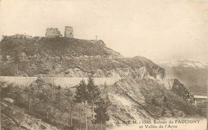 CPA FRANCE 74 "Ruines du Chateau de Faucigny"