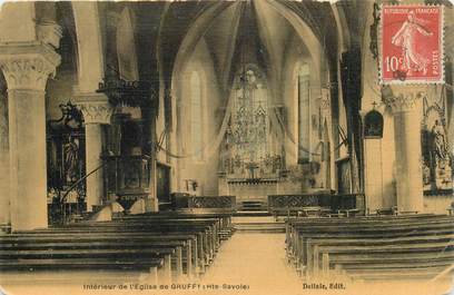 CPA FRANCE 74 "Intérieur de l'Eglise de Gruffy"