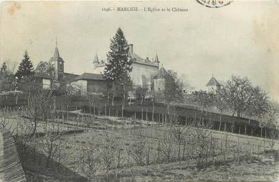 CPA FRANCE 74 "Marlioz, Eglise et chateau"