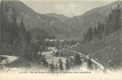 CPA FRANCE 74 "Col de Balme et village de Monrocq près Argentières"