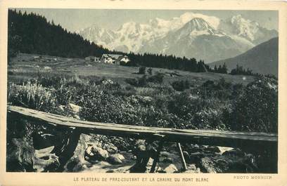 CPA FRANCE 74 "Plateau de Praz Coutant et la Chaîne du Mont Blanc"