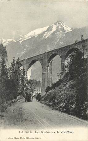 CPA FRANCE 74 "Pont Sainte Marie et le Mont Blanc"