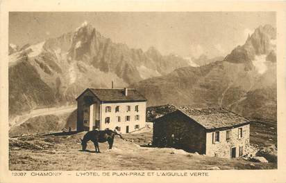 CPA FRANCE 74 "Plan Praz et l'Aiguille Verte"