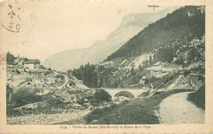 CPA FRANCE 74 "Vallée du Borne et Route de la Puya"