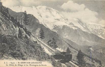 CPA FRANCE 74 "Saint Gervais les Bains, Dôme de Miage " / TRAIN