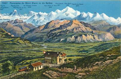 CPA FRANCE 74 "Panorama du Mont Blanc vu du Salève"