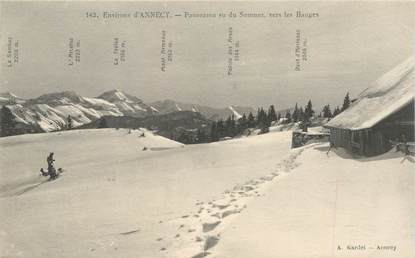 CPA FRANCE 74 "Env. d'Annecy, Panorama vu du Semnoz, vers les Bauges"