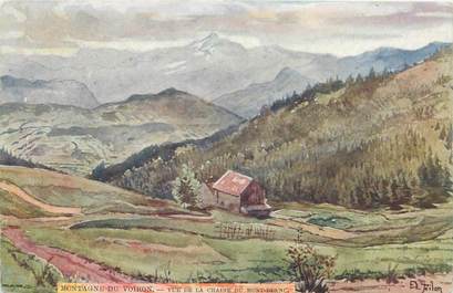 CPA FRANCE 74 "Vue de la chaîne du Mont Blanc"