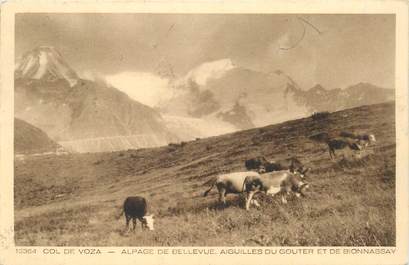 CPA FRANCE 74 "Col de Voza, Alpage de Bellevue, Aiguilles du Gouter et de Bionnassay"