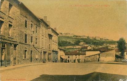 CPA FRANCE 69 "Bourg de Thizy, Place de l'Eglise"