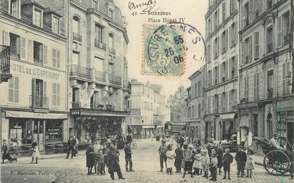 CPA FRANCE 92 "Suresnes, place Henri IV"