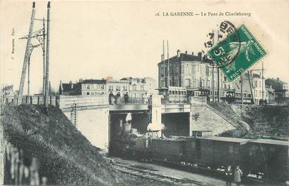 / CPA FRANCE 92 "La Garenne, le pont de Charlebourg"