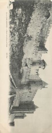 CPA PANORAMIQUE FRANCE 11 "Carcassonne, montée de la Porte de l'Aude"