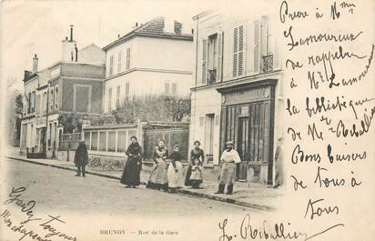 / CPA FRANCE 91 "Brunoy, rue de la gare"