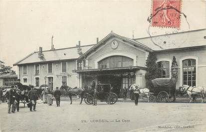 / CPA FRANCE 91 "Corbeil, la gare"