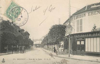 / CPA FRANCE 91 "Brunoy, rue de la gare "