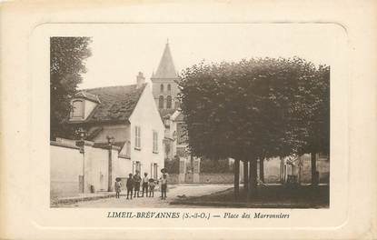 / CPA FRANCE 91 "Limeil Brévannes, place des Marronniers"