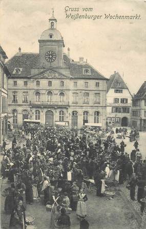 CPA FRANCE 68 "Gruss vom Weissssenburger Wochenmarkt"