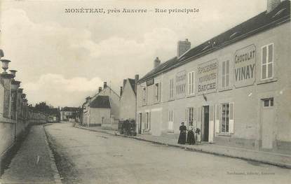 / CPA FRANCE 89 "Monéteau, rue principale"