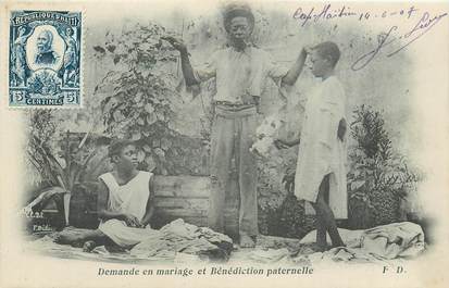 CPA HAITI "demande en mariage et bénédiction paternelle"