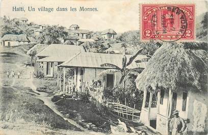 CPA HAITI "Village dans les Mornes"