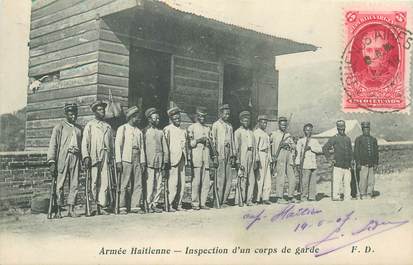 CPA HAITI "Armée haitienne, inspection d'un corps de garde"