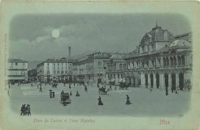 CPA FRANCE 06 "Nice, Place du Casino et Masséna" / Collection Bleu à la lune