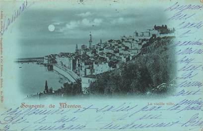 CPA FRANCE 06 "Menton, la vieille ville" / Collection Bleu à la lune