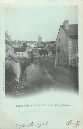 CPA FRANCE 48 "Saint Chély d'Apcher, les vieux donjons" / Collection Bleu à la lune