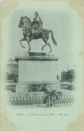 CPA FRANCE 69 "Lyon, Statue de Louis XIV" / Collection Bleu à la lune