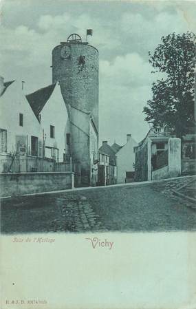 CPA FRANCE 03 "Vichy, Tour de l'Horloge" / Collection Bleu à la lune