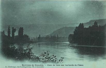 CPA FRANCE 38 "Grenoble, les bords de l'Isère" / Collection Bleu à la lune