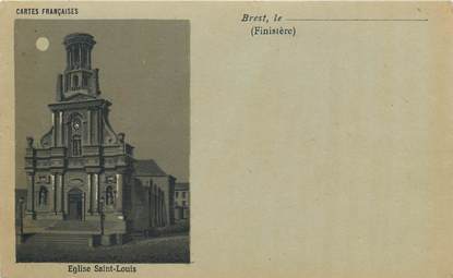 CPA FRANCE 29 "Brest, Eglise Saint Louis" / Collection Bleu à la lune