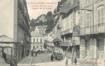 / CPA FRANCE 88 "Plombières les Bains, le bain romain et coteau de la vierge"