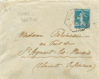 MARCOPHILIE POSTE NAVALE sur ENVELOPPE / CUIRASSE BRETAGNE