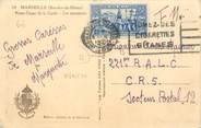 Marcophilie (Lettre Et Cartes) MARCOPHILIE VIGNETTE sur CPA FRANCE 13 "Marseille"