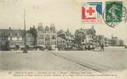 Marcophilie (Lettre Et Cartes) MARCOPHILIE VIGNETTE sur CPA FRANCE 62 "Berck plage"