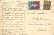 Marcophilie (Lettre Et Cartes) MARCOPHILIE VIGNETTE sur CPA FRANCE