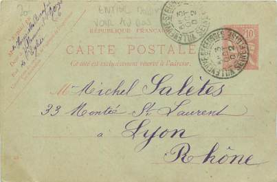 MARCOPHILIE ENTIER POSTAL FRANCE sur CPA FANTAISIE CARTE DESSINEE