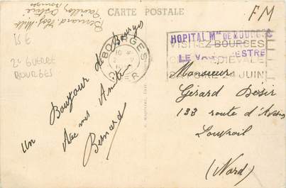 MARCOPHILIE 2 EME GUERRE sur CPA FRANCE 18 "Bourges"