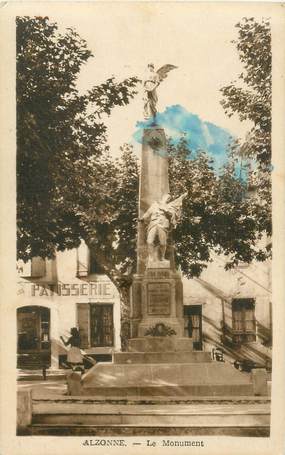 CPA FRANCE 11 "Alzonne, le monument aux morts"