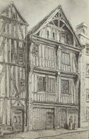 / CPA FRANCE 76 "Rouen pittoresque, vieilles maisons rue des fossés Louis VIII"
