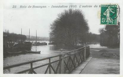 / CPA FRANCE 75016 "Paris, bois de Boulogne, inondation 1910"